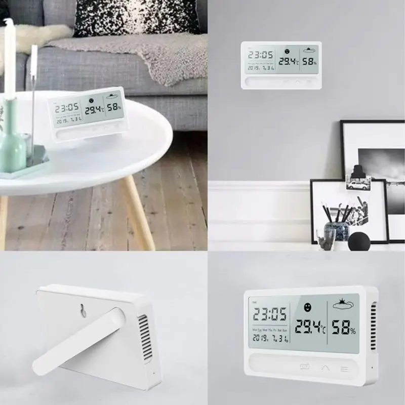 Сенсорный термометр гигрометр часы календарь метеостанция