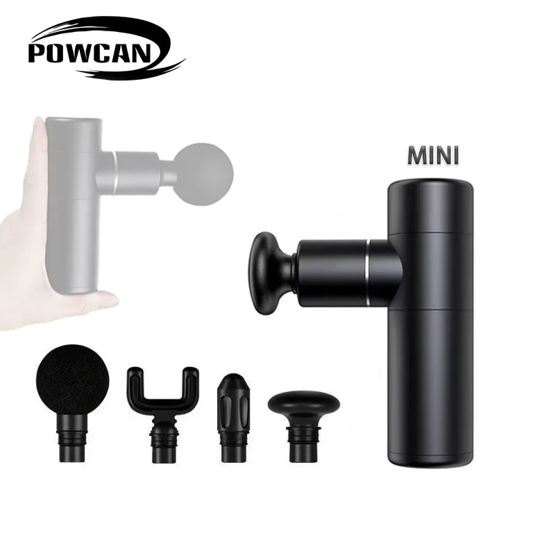 POWCAN Мини Портативный Массажный пистолет с низким уровнем шума Электрический