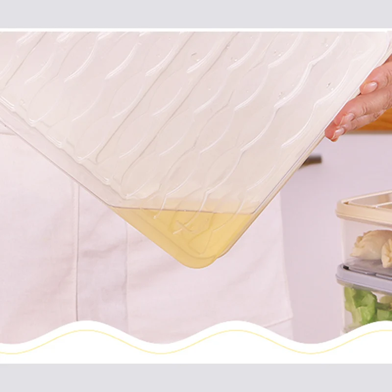 Ящик для хранения кухонного холодильника с крышкой герметичный хрустящий