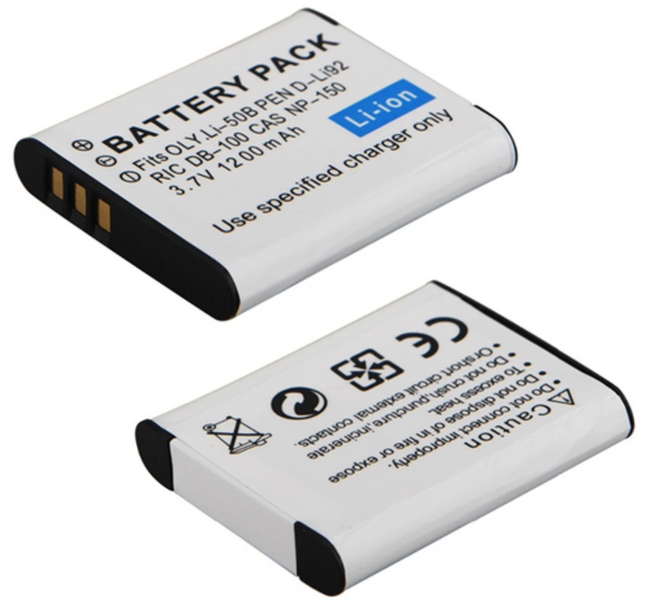

Battery Pack for Olympus Stylus Tough TG-610, TG-620, TG-630 iHS, TG630, TG830 iHS, TG850, TG860, TG870 Digital Camera