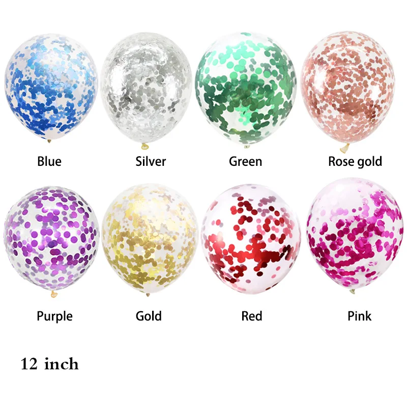 

20Pcs Rose Gold Balloon Set Confetti Metallic Balloons Birthday Party Wedding Decoration Anniversary Globals Baby Shower Balloon