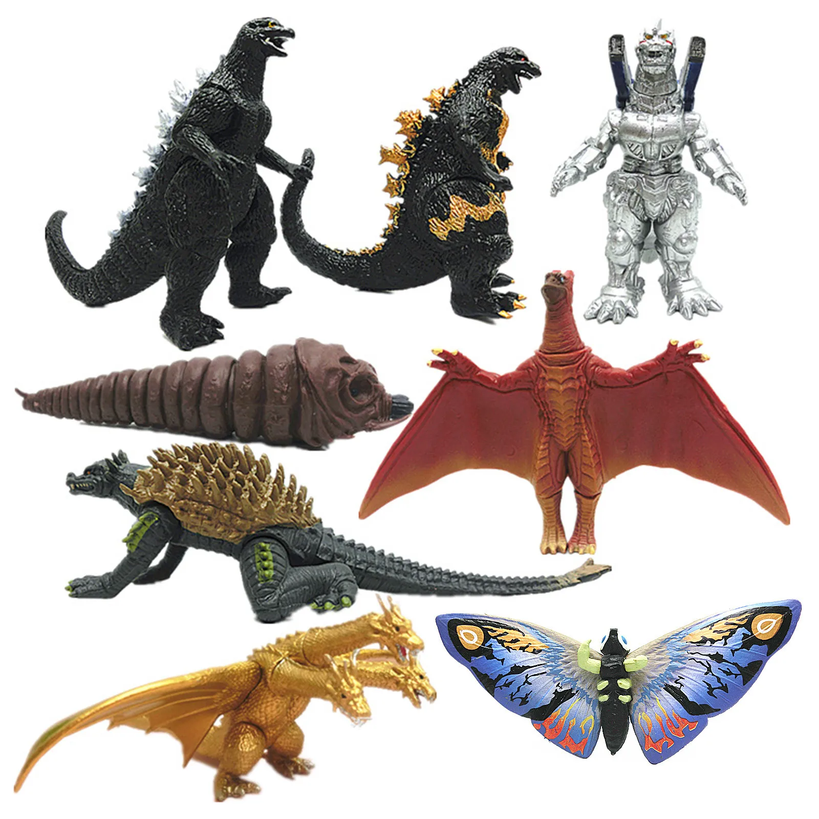 

Godzillas fidget toys dinosaur Figurine 8Pcs/ Set Mechagodzilla Gigan Anguirus Action Figure PVC Gift Toys #1