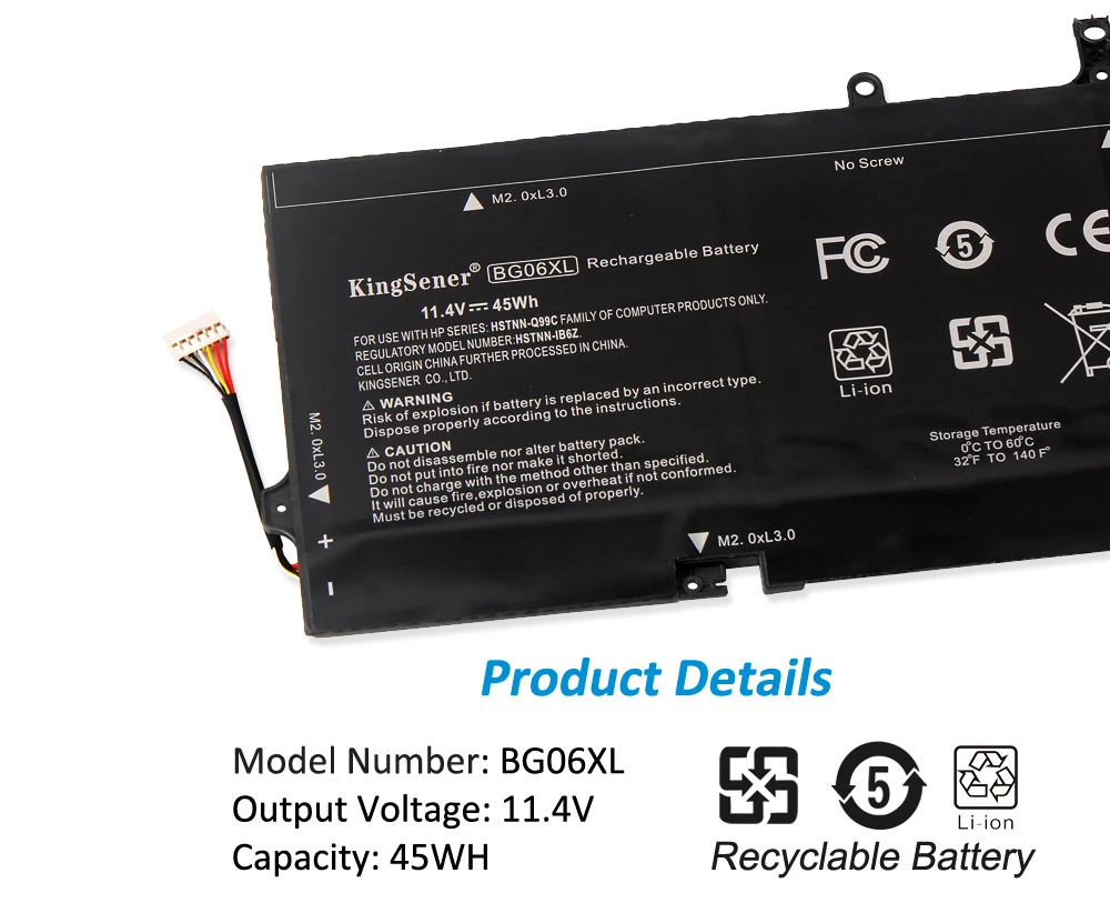

KingSener New BG06XL Battery for HP EliteBook 1040 G3 (P4P90PT) BG06XL HSTNN-Q99C HSTNN-IB6Z 804175-1B1 804175-1C1 804175-181