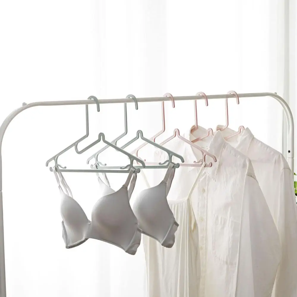 

10PCS/Set Portable Kids Clothes Hangers Non-Slip Outdoor Underwear Drying Rack Plastic Closet Organizer Pants