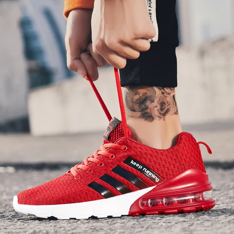 

Summer Mens Gym Shoes Mesh Breathable Men Sport Shoes Brand Designer Men Athletic Sneakers Anti-Slip Male Running Shoe Big Size