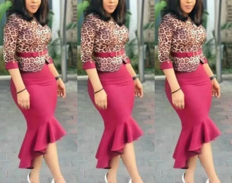 Осеннее платье с леопардовым принтом и ремнем хорошего качества|Женские платья| |