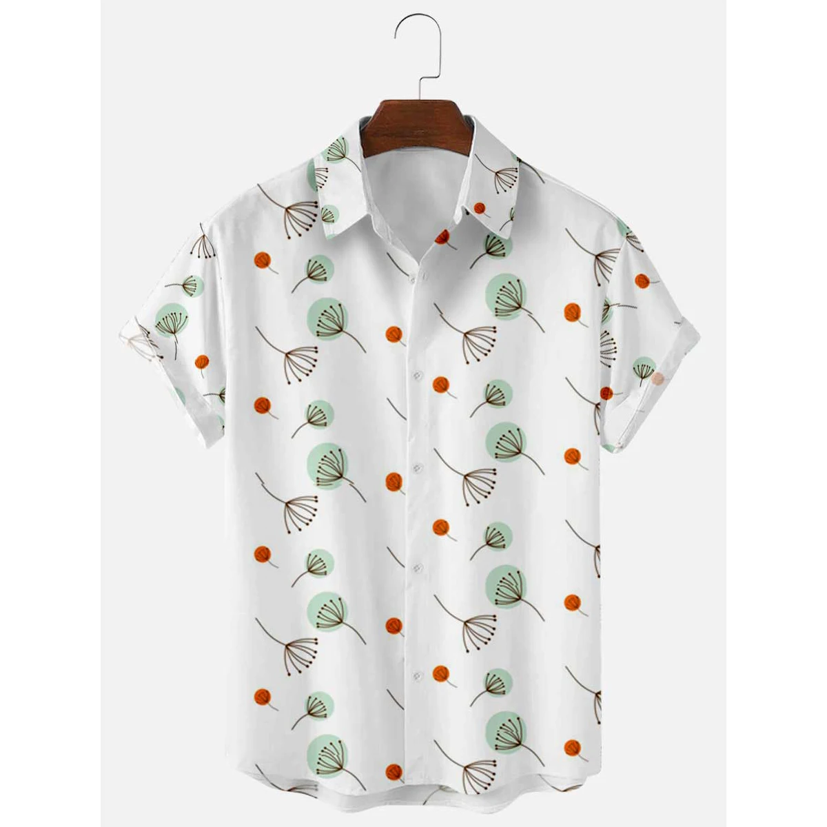 Bababuy 2021 Plus Size Mens Shirts Floral Printed Short Sleeve Summer Casual Hawaiian Flower Beach Tops | Мужская одежда