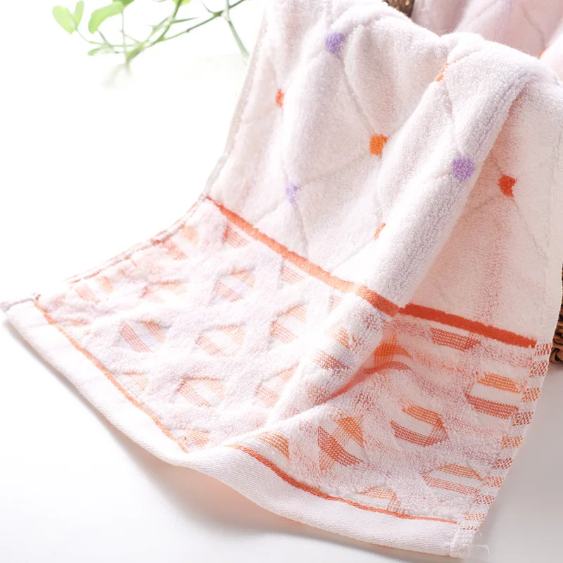 Полотенце хлопковое домашнее жаккардовое толстое впитывающее полотенце для