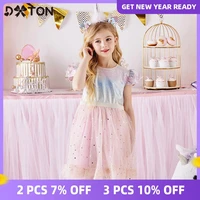 dxton princess girls dress summer children costumes patchwork mesh kids dresses for girls toddler 2020 tutu party girls vestidos