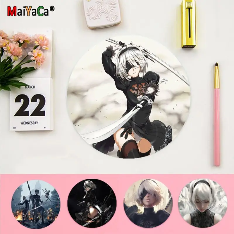 

Maiyaca Simple Design NieR Automata Unique Desktop Pad Game Lockedge Mousepad Anti-Slip Laptop PC Mice Pad Mat gaming Mousepad