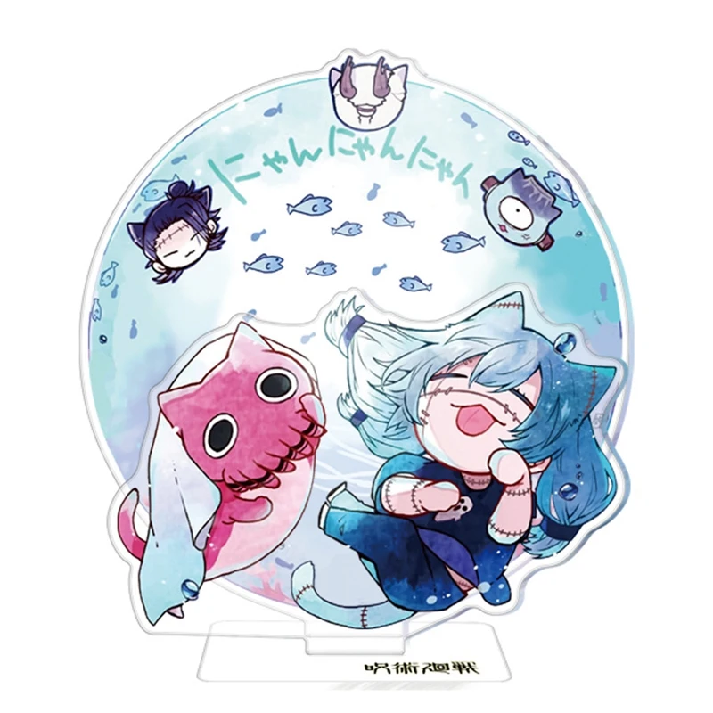 

Anime Jujutsu Kaisen Acrylic Figure Models 15cm in Height Floral Background Cute Magan Stand Ornaments Desk Plate Decor Topper