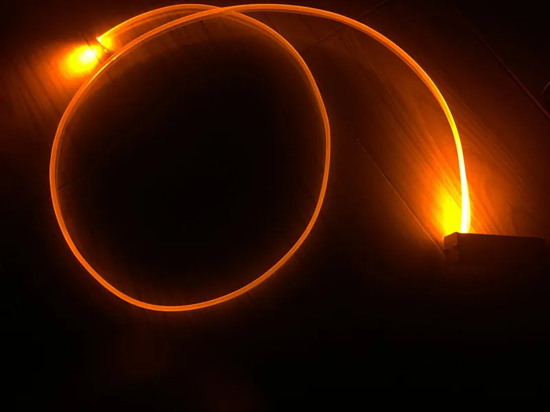 Dia.2mm/3 мм прозрачные искусственные бриллианты, Т-образный юбка сторона свечение волоконно-оптический кабель светильник автомобиль пикап Декор w/сбоку Внутренняя лента из оргстекла ПММА монтажный цветная (RGB)