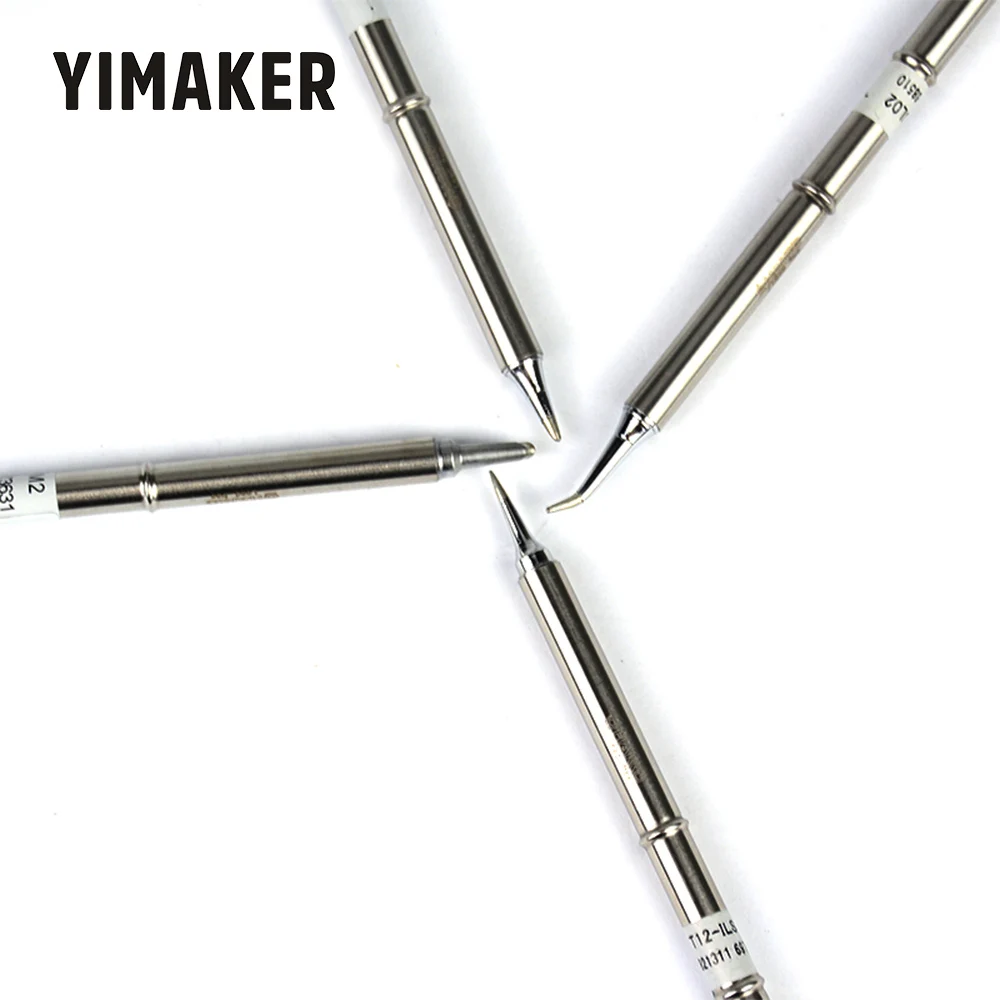 YIMAKER T12-D12 T12-ILS T12-JL02 T12-BCM2 4 шт. заменить паяльник с T12 наконечник для Hakko для ремонта мобильного телефона «сделай сам»