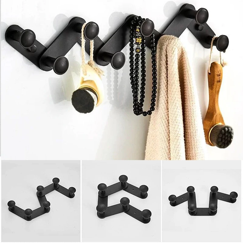 

Stretchable Foldable Hanger Wall Coat Hook Multi-function Adjustment Row Hooks for kitchen Bathroom