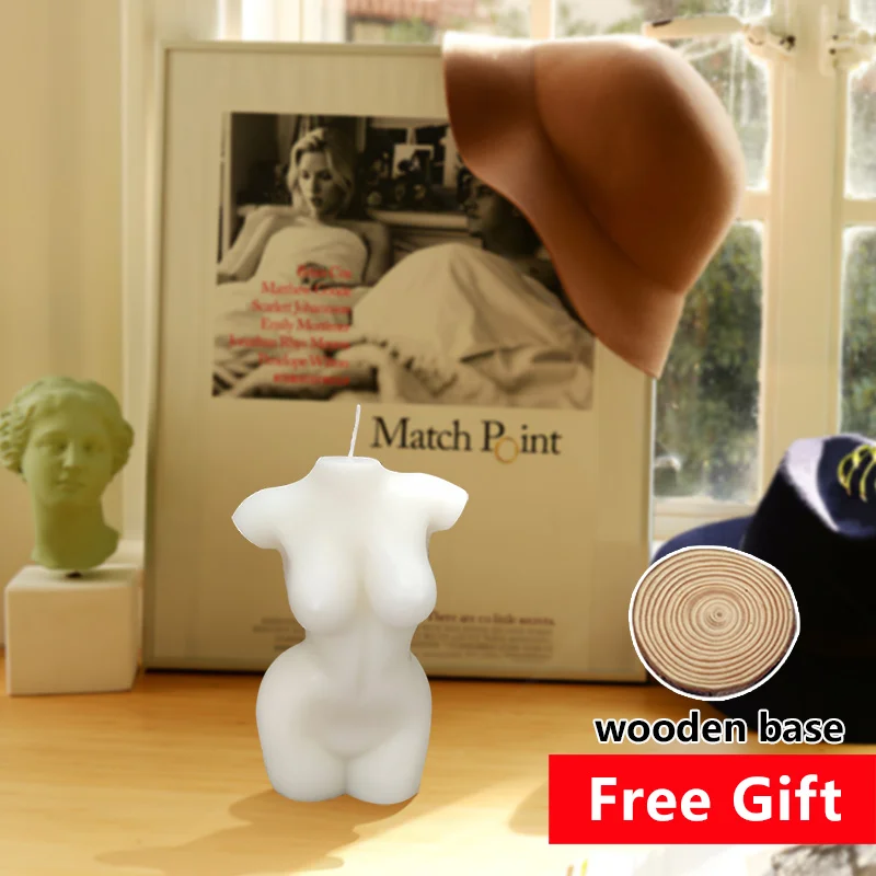 

Nordic Style Cute Body Art Candle Female Body Candles Home Decoration Natural Soy Candlelight Dinner Party Props Decorative
