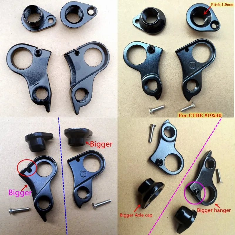 

5set Bicycle derailleur hanger +Axle Cap For CUBE #10240 Stereo Elite Hybrid Cross Race Fritzz Agree Reaction Agree MECH dropout