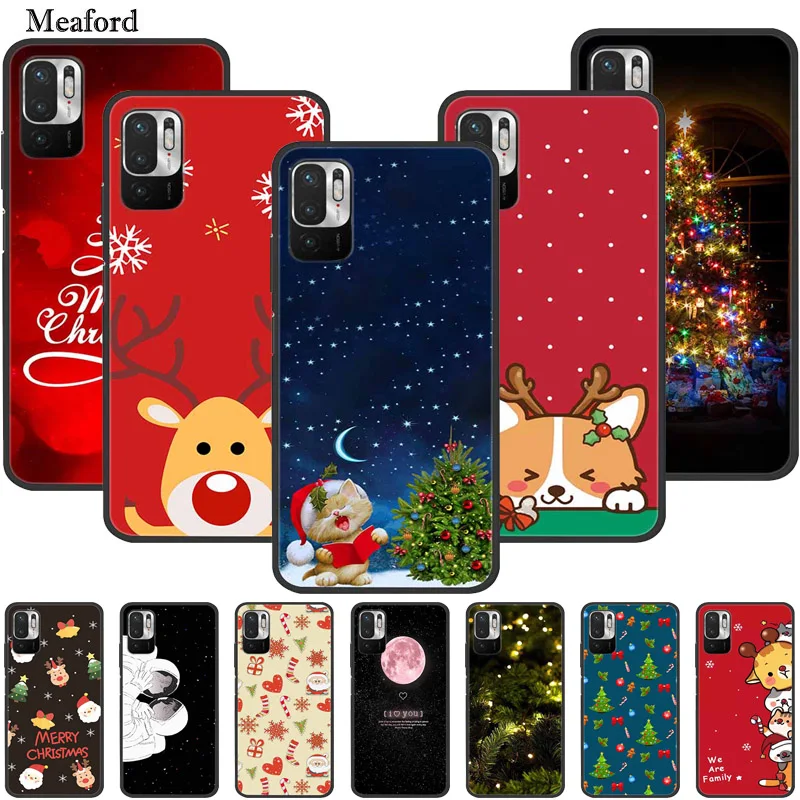 

For Redmi Note 10 JE Case Luxury Bumper Silicone TPU Soft Cover Phone Case For Redmi Note10 JE Shockproof Funda Christmas Coque