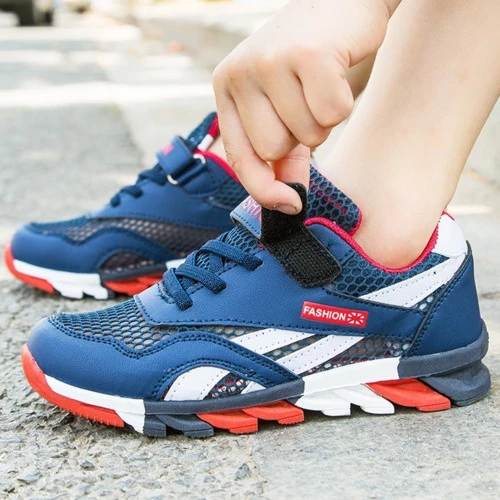 Цветные детские кроссовки для мальчиков дышащие сетчатые бега Детские уличные