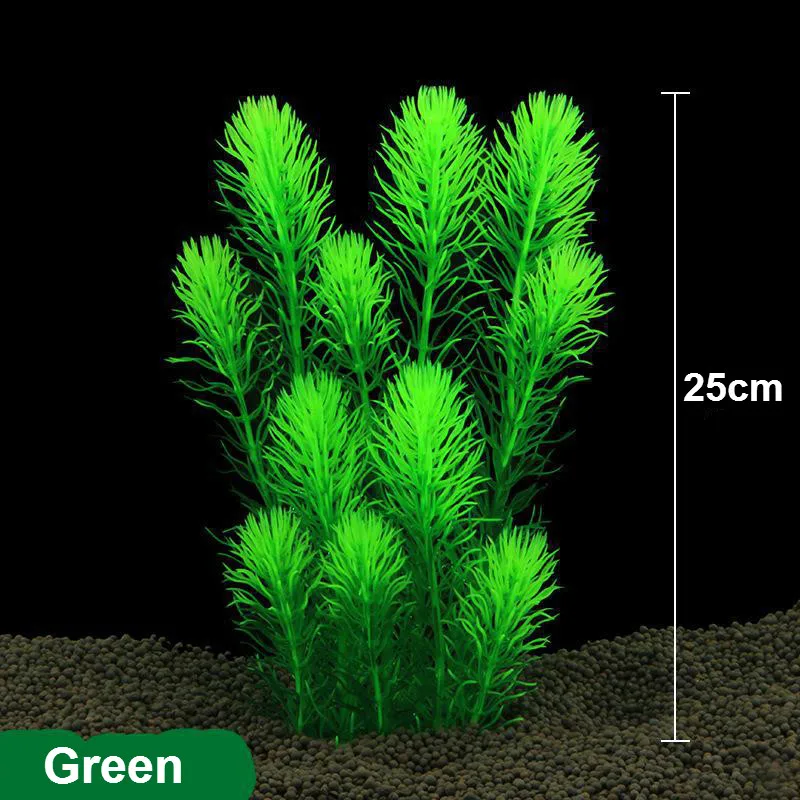 195-Green Искусственное водное растение под водой, украшение аквариума, пластиковые растения, ландшафтный декор, водная трава, цветочный орнамент - Цвет: 195-Green