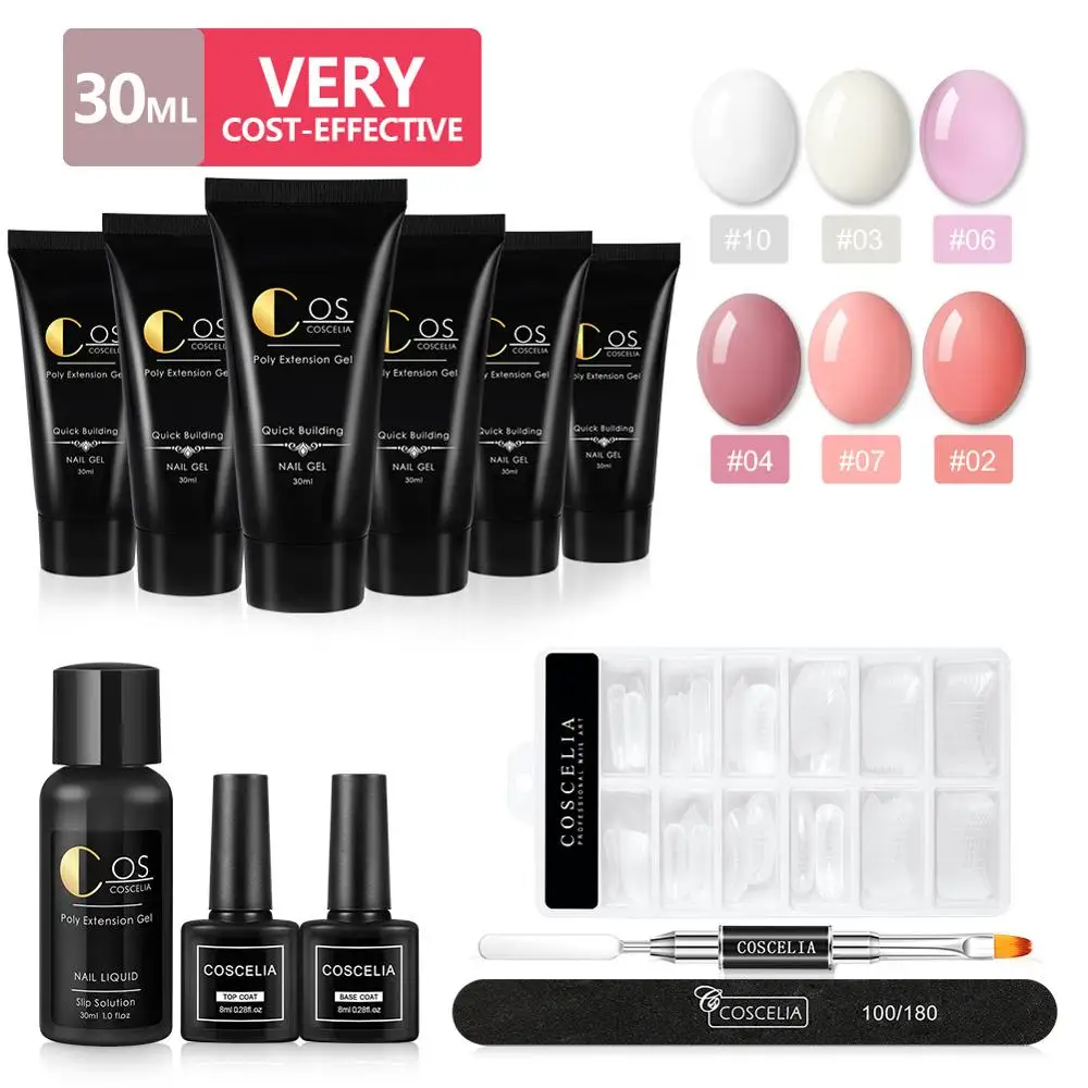 COSCELIA 30 мл Гель лак для ногтей набор инструментов Быстрый строитель био Гели Soak Off