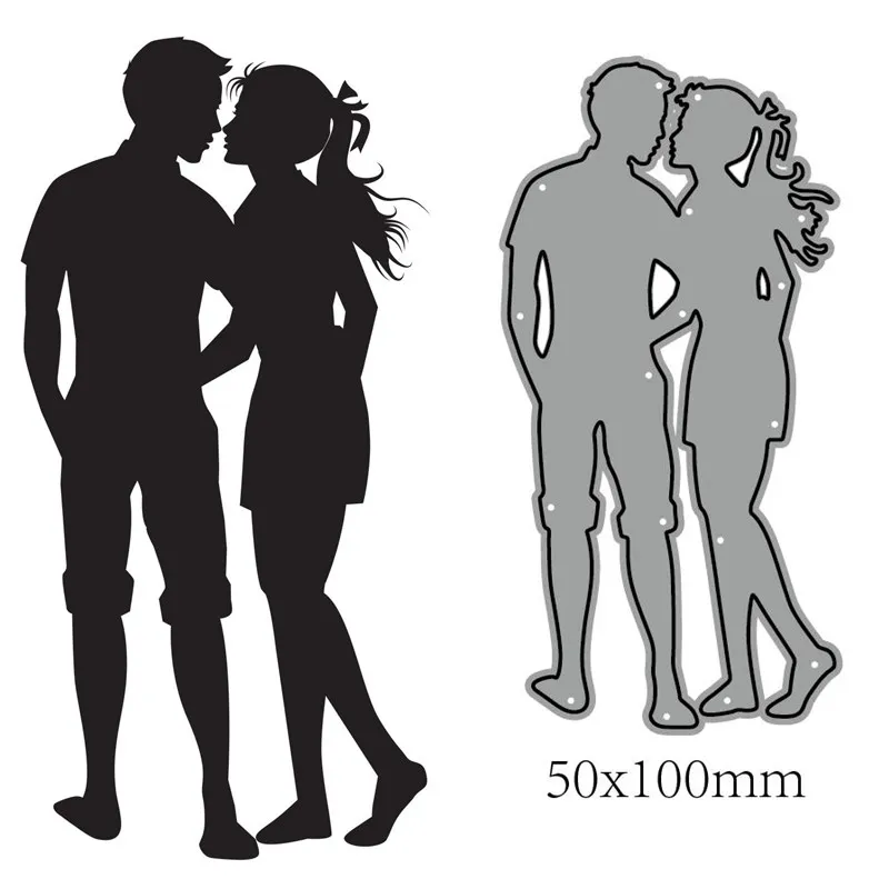 

Металлические Вырубные штампы форма для пары украшения целующиеся для скрапбукинга бумаги рукоделия ножа форма лезвие перфоратор трафаре...