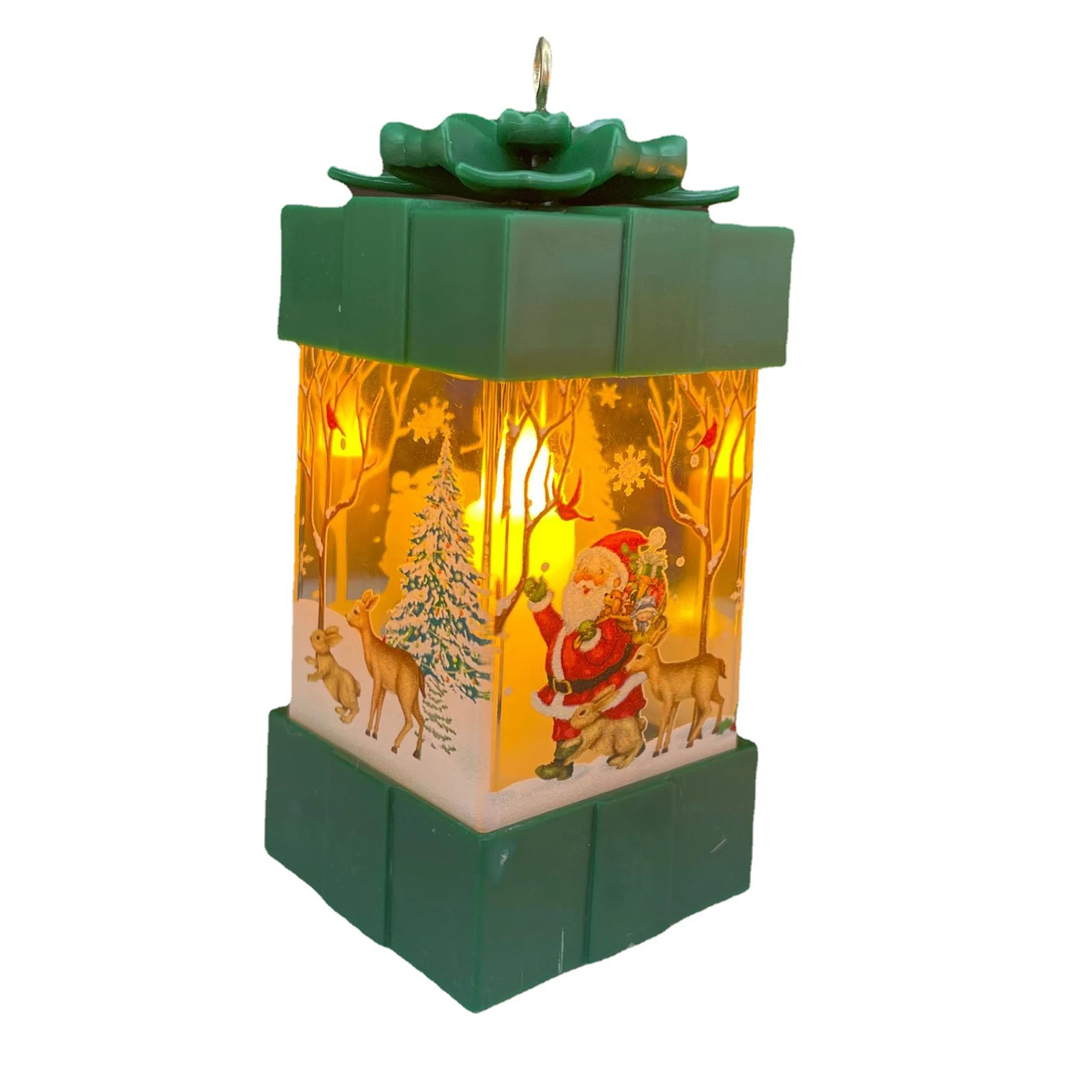 

Портативный Рождественский фонарь на батарейках, светодиодный ночсветильник с принтом снеговика для вечерние, домашнего декора