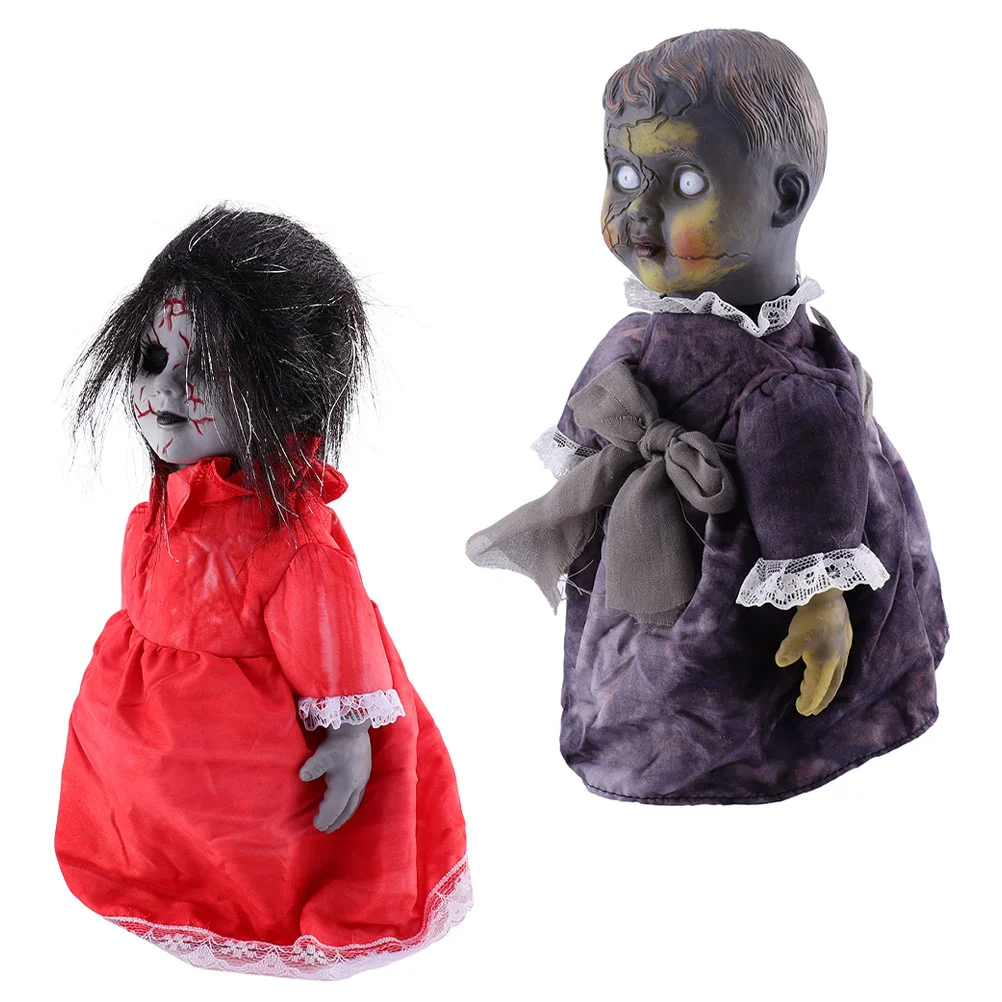 

2pcs Funny Walking Dolls Party Decorations Stage Props without Battery