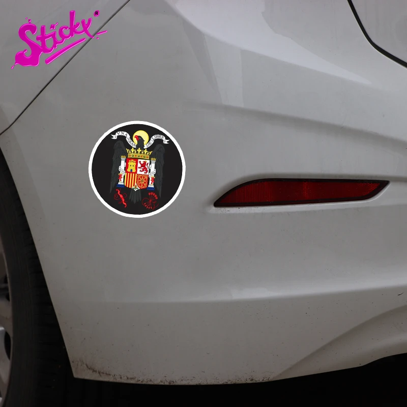 

STICKY Car Accessories Spanish Coat Of Arms Eagle Car Sticker Decal Decor Motorcycle Off-road Laptop Trunk Guitar Vinyl Sticker