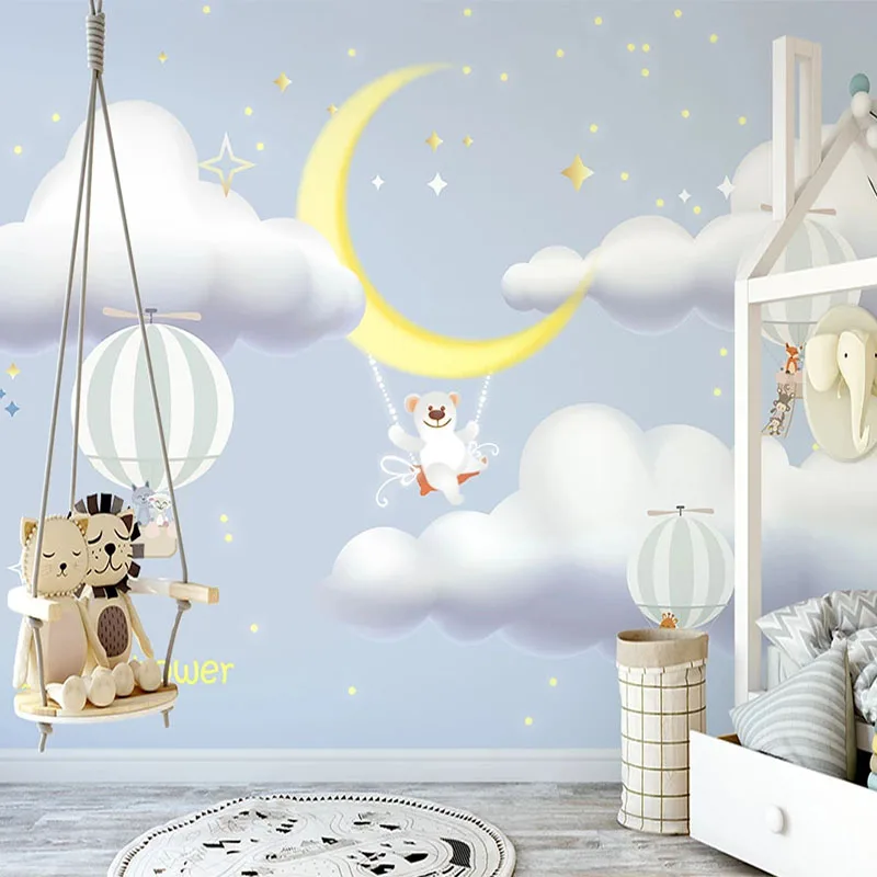 Самоклеящиеся водонепроницаемые обои 3D Ручная роспись звездное небо лунный свет