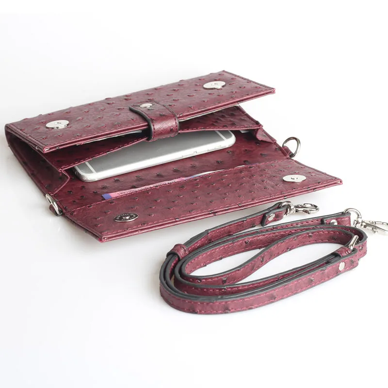 TOPHIGH Fashion Genuine Snake Clutch Bag Cross Body Snake/Ostrich Leather Purse Bags With Strap Women Wallet | Багаж и сумки