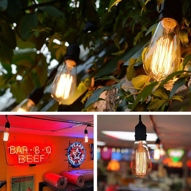 

Solar Powered String Lights Outdoor LED Night Lights Bulb Waterproof Patio Lamp Holiday Garland Light Garden Decor Hanging Light