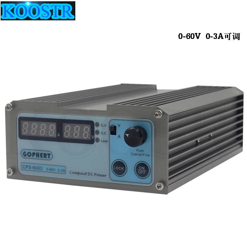 

Высокоточный компактный цифровой Регулируемый источник питания CPS-6003, 60 В, 3 А постоянного тока, OVP/OCP/OTP, низкая мощность, 110 В/220 В