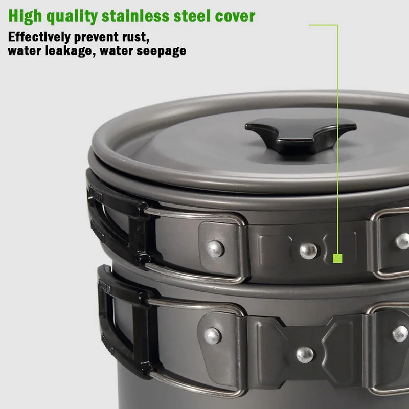 3/9 шт кухонная посуда набор посуды для кемпинга приготовления пищи походная