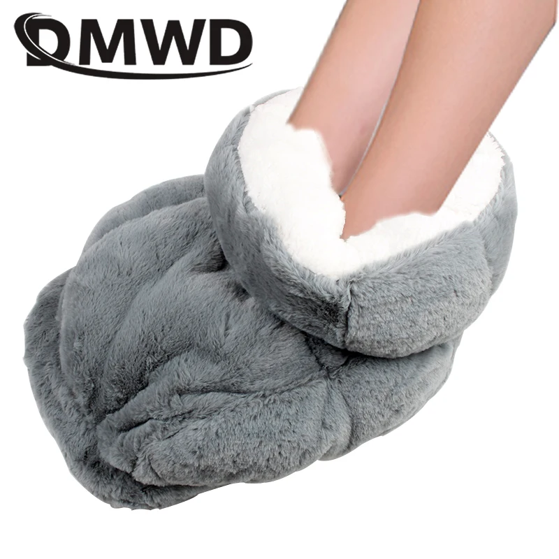 DMWD электрическая грелка для ног тапочки теплая ворсистая подушка коврик с