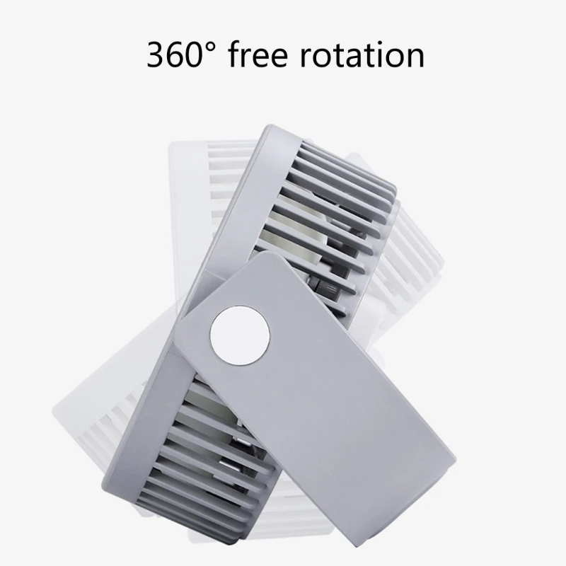 

Double Desk Fan Small Tabletop Fan Portable 3 Cooling Speed Adjustable Head 360 Degree Rotatable Personal Aromatherapy Fan