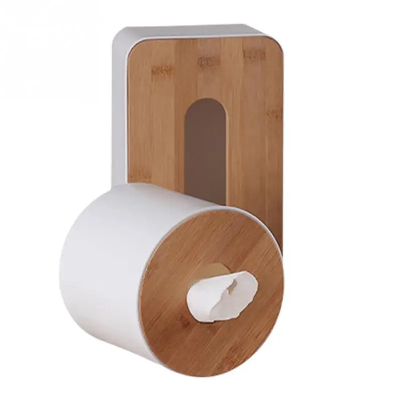 

Bathroom Kitchen Wooden PP Plastic Tissue Box Solid Wood Napkin Holder Case Car Home Decoration