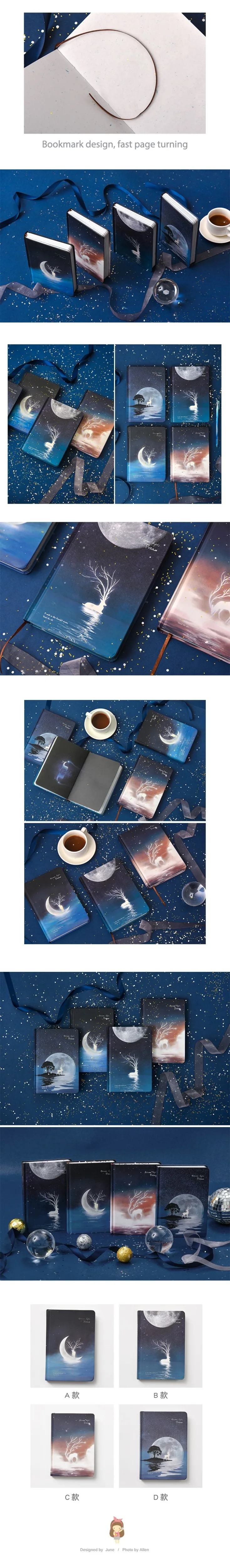 Креативный светящийся блокнот, книга-блокнот для детей, корейские канцелярские принадлежности, креативный кавайный дневник, школьные офисные принадлежности