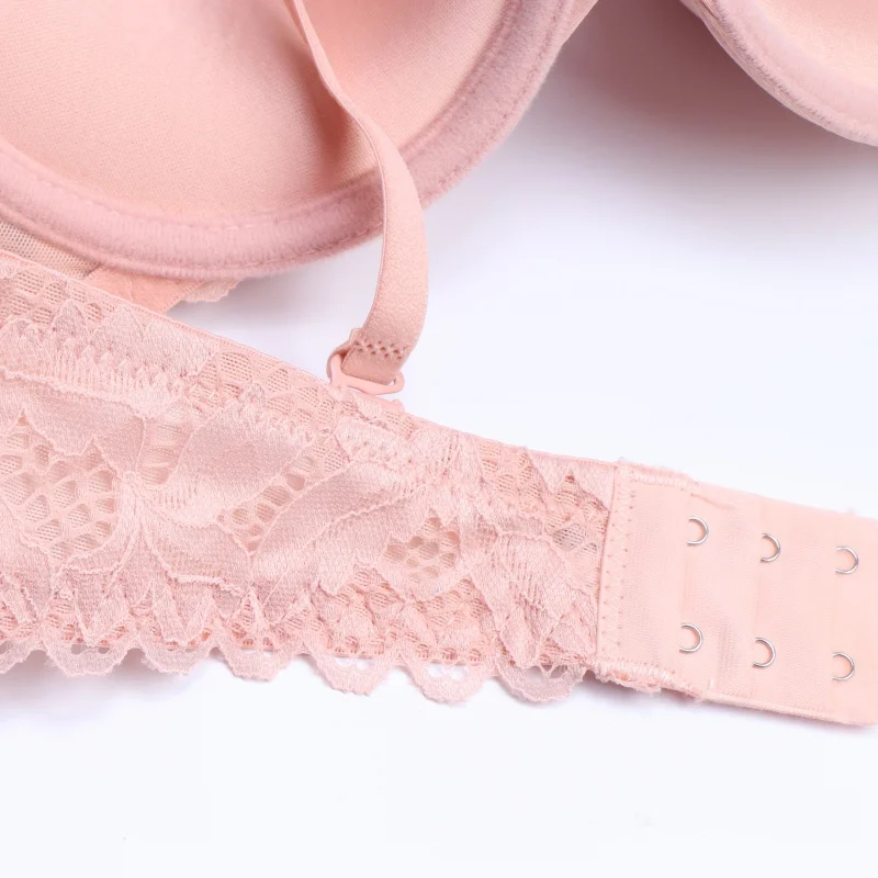 Женский бюстгальтер пуш ап сексуальный кружевной размера плюс модный однотонный