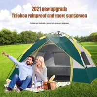 upgraded camping tent double doors and double windows tent for camping outdoor automatic sunscreen speed open