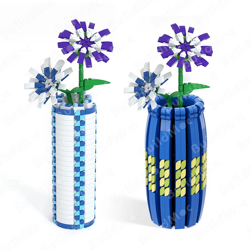 

Wide Mouth Vase Flowers Bouquets Plants Building Blocks Decoration MOC Blossom Ornaments Model Classic Brand Brick Kid Toys Gift