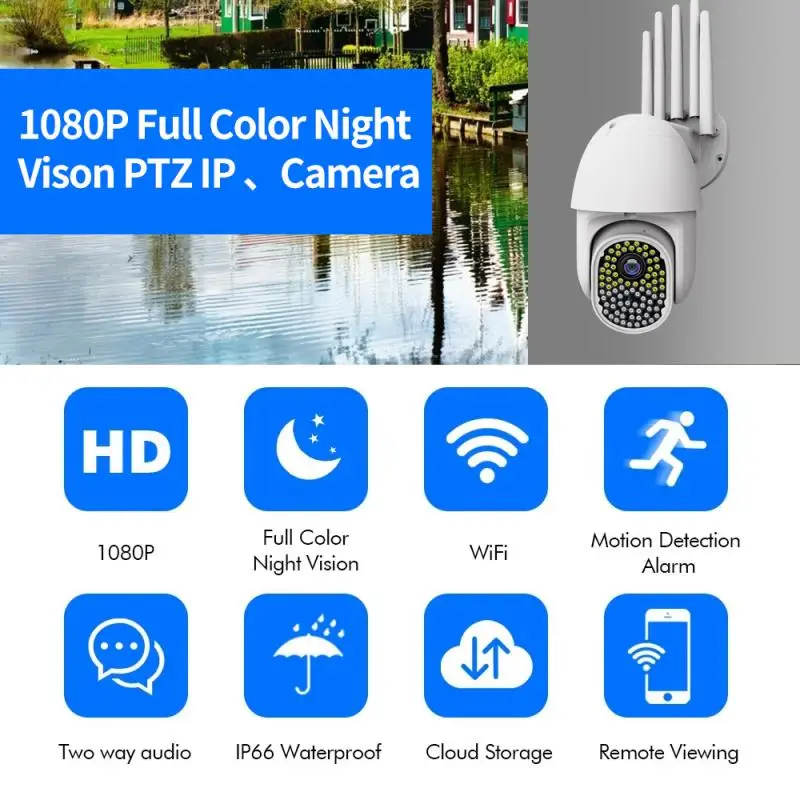 

Wifi Wireless Home Security Camera Vision10m 2.9 HD IP Camera Surveillance 2-Way Audio Pet Camera 380V MP4 Baby Monitor MAX 25