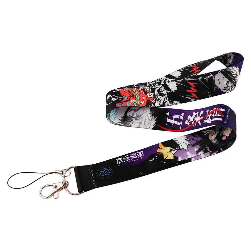 Anime Cute Jujutsu Kaisen mobile phone hanging rope Cosplay work bus card U disk tag key chain prop | Тематическая одежда и