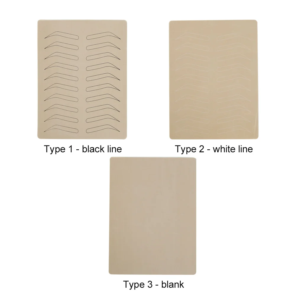 10pcs/pack Black White Blank Practice Inkless Trainning Microblading Beginner Tattoo Suppiles Eyebrow Skin Face Semi Permanent | Красота и