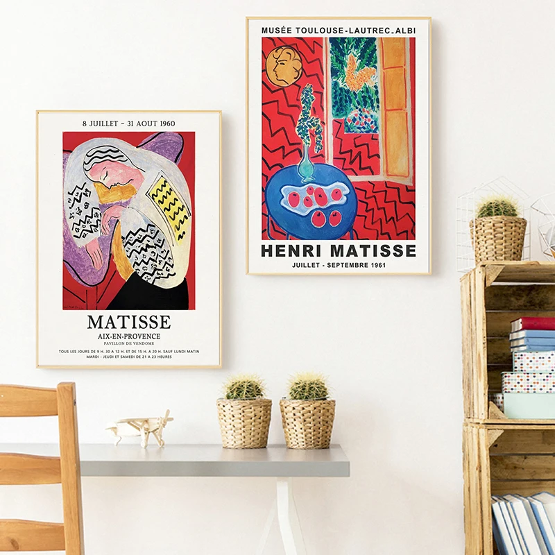 

Abstract Matisse Exhibition Art Painting Posters and Prints Artist Gifts Museum Still Life Art Canvas Pictures Living Room Deco