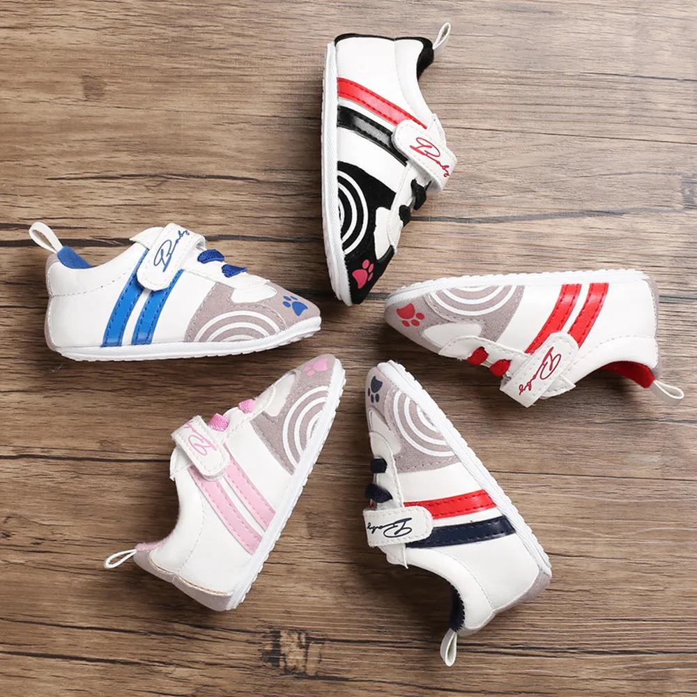 Обувь для новорожденных мальчиков и девочек нескользящая спортивная обувь на
