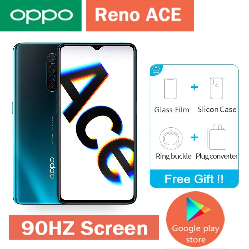 Смартфон Oppo Reno Ace 4G LTE Snapdragon 855 Plus 90 Гц AMOLED дисплей 8 Гб ОЗУ 128 ПЗУ 65 Вт Super