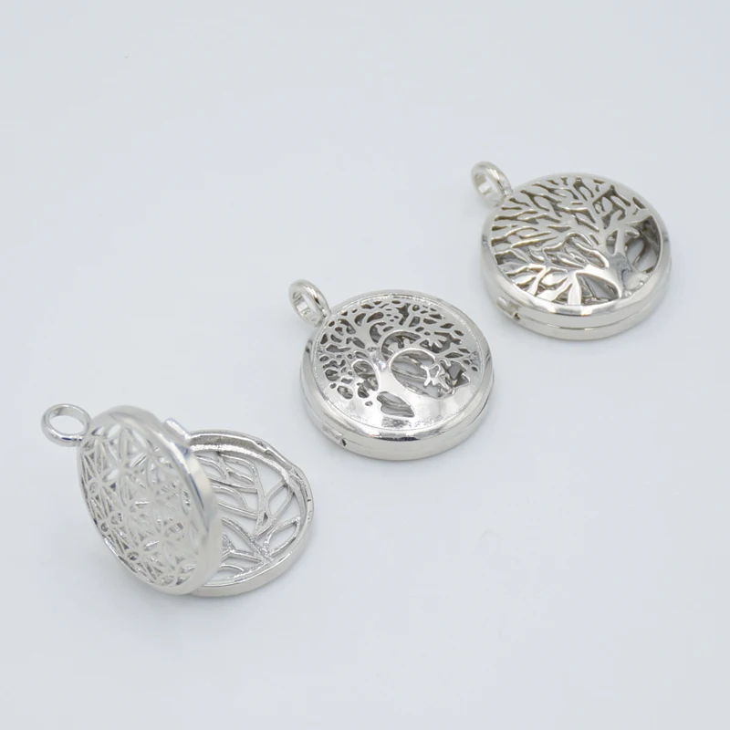 Женские медальон кулон ожерелье полый Медный Круглый Древо жизни коробка