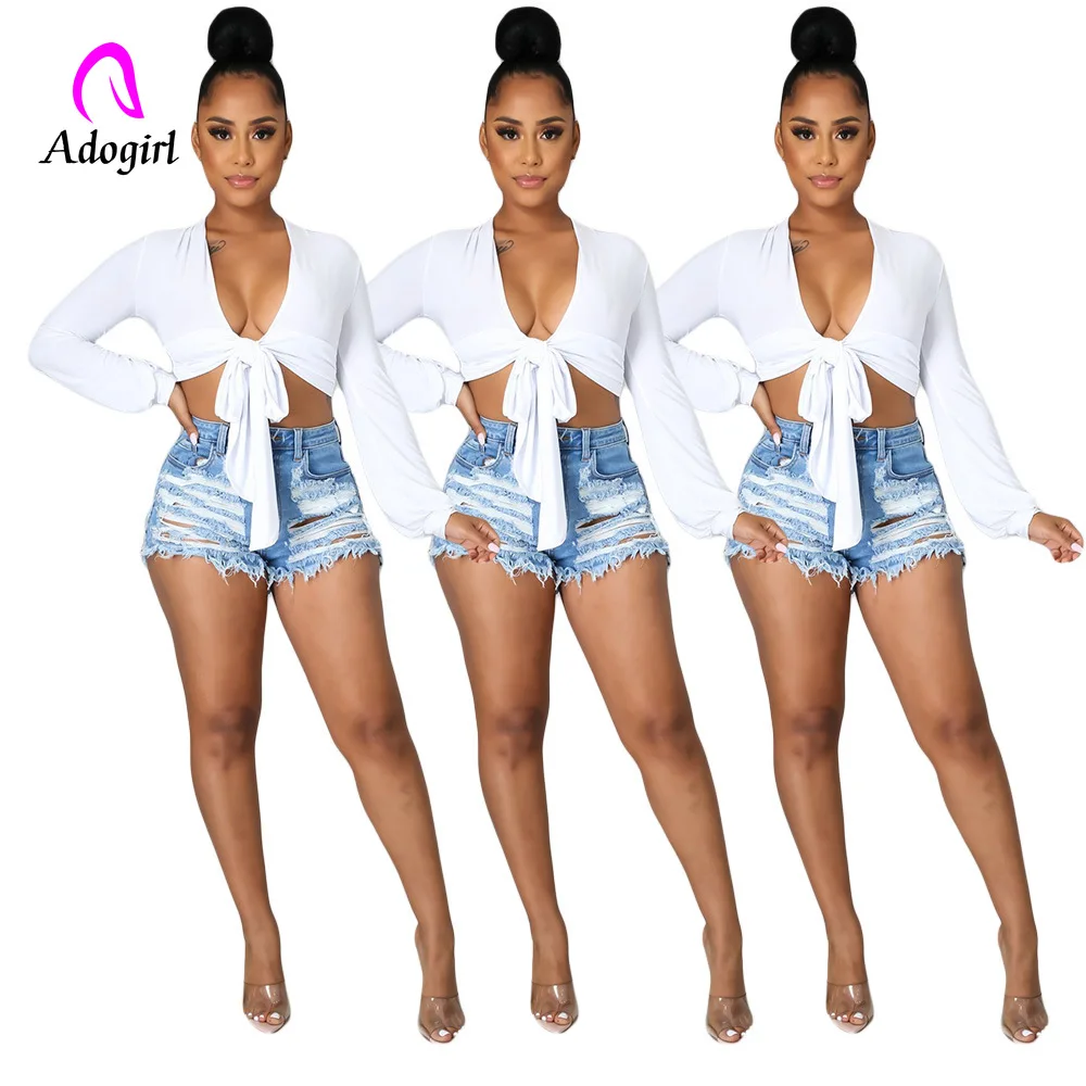 

Distressed Tassel Women Skinny Jeans High Waist Ripped Hole Skinny Denim Shorts 2021 Summer New Club Party Biker Shorts Outfits