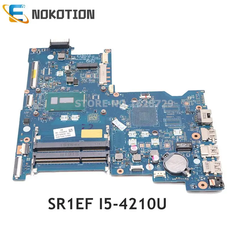 Материнская плата NOKOTION для ноутбука HP 15 AY AC DDR3L SR1EF Φ ЦПУ AHL50 ABL52 I5 4210U 839543 001 501