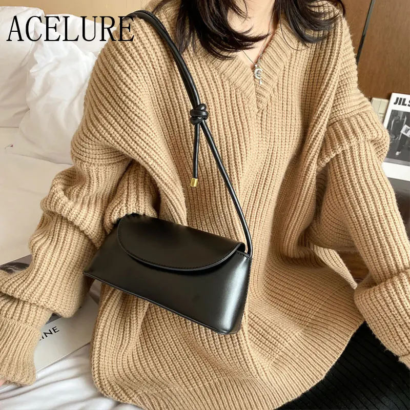 

ACELURE All-match PU Leather Crossbody Messenger Bags Ladies Handbags Hot Fashion Solid Color Small Shoulder Bags for Women